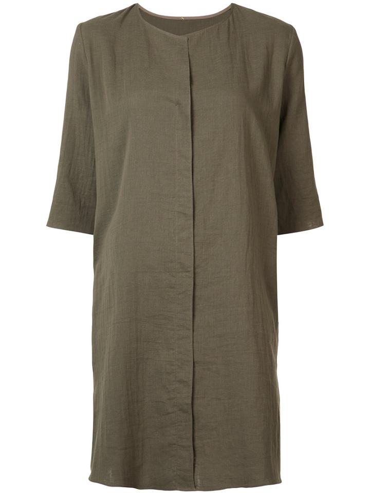 Peter Cohen - Shirt Dress - Women - Silk - S, Green, Silk