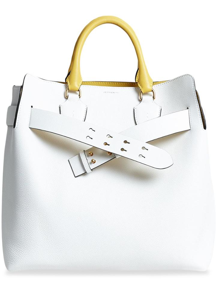 Burberry The Large Leather Belt Bag - White