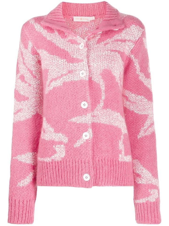 Tory Burch Wool Knitted Cardigan - Pink