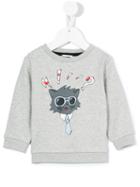 Karl Lagerfeld Kids - Cat Print Sweatshirt - Kids - Cotton/polyester - 36 Mth, Grey