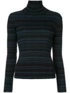 Nina Ricci Slim Ribbed Turtleneck Jumper - Black