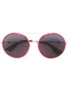 Gucci Eyewear Aviator Metal Temple Sunglasses - Pink