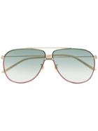 Gucci Eyewear Aviator Sunglasses - Gold