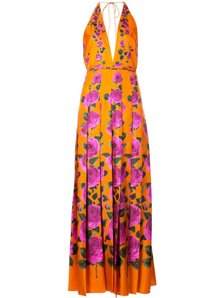 Gucci Rose Garden Print Dress - Yellow & Orange