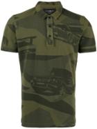 Hydrogen Camouflage Print Polo Shirt, Men's, Size: Large, Green, Cotton
