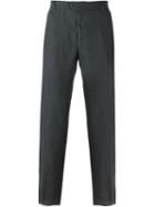 Etro Slim Tailored Trousers, Men's, Size: 50, Blue, Linen/flax