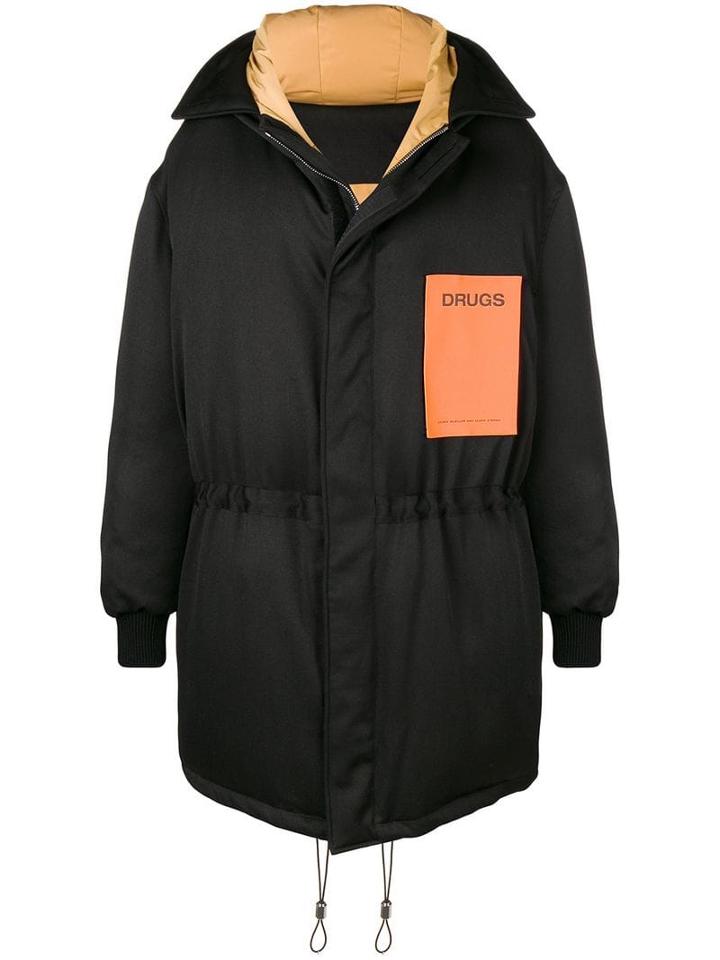 Raf Simons Oversized Reversible Padded Jacket - Black