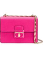 Dolce & Gabbana 'rosalia' Shoulder Bag, Women's, Pink/purple, Calf Leather