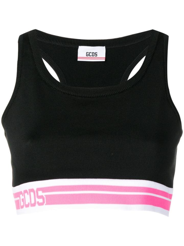 Gcds Logo Band Cropped Top - Black