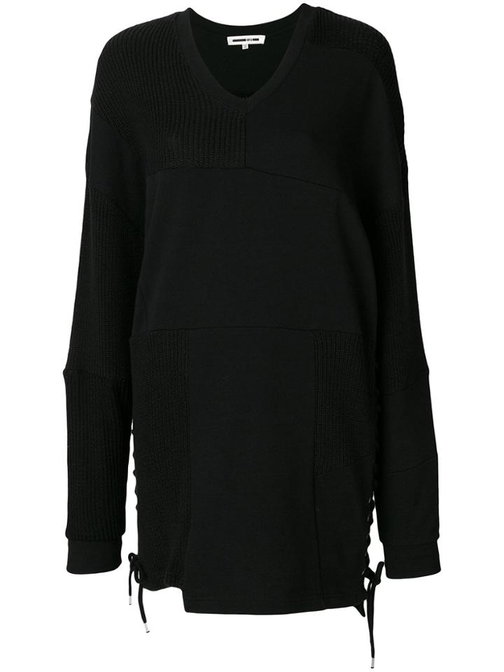 Mcq Alexander Mcqueen Lace Up Detail Sweater - Black