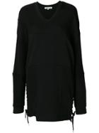 Mcq Alexander Mcqueen Lace Up Detail Sweater - Black