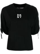 Dkny Boxy Logo Tape T-shirt - Black