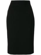 Yves Saint Laurent Pre-owned Straight Midi Skirt - Black