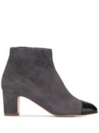 Rupert Sanderson Storm Leather Capped Suede Ankle Boot - Grey