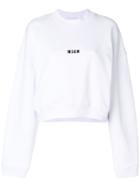 Msgm High-neck Branded Sweatshirt - White