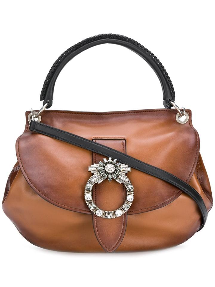 Miu Miu Madras Miu Lady Bag - Brown