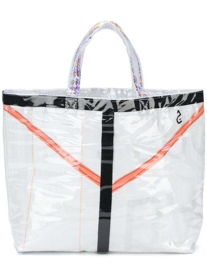 Comme Des Garçons Comme Des Garçons Pvc Coated Tote Bag - White