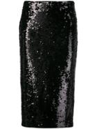Michael Michael Kors Sequin Party Skirt - Black