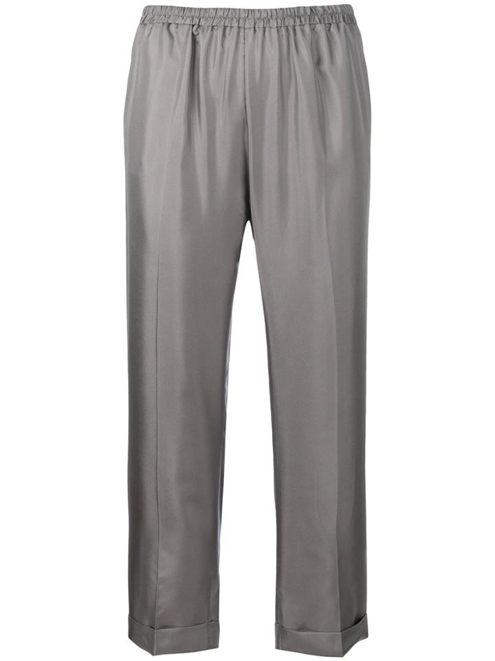 Gold Hawk Straight-leg Trousers - Grey