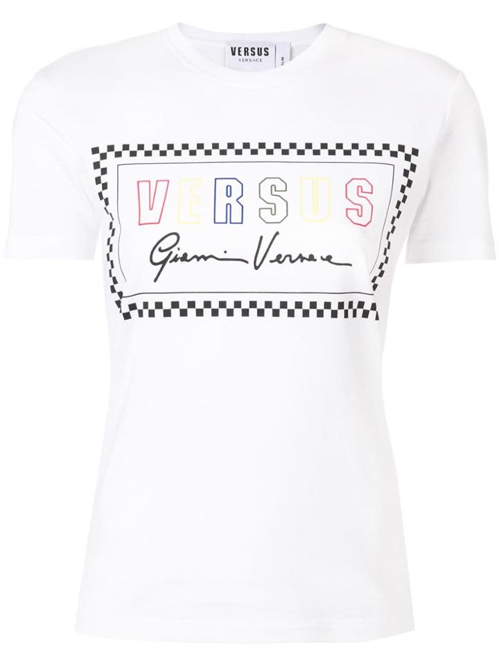 Versus Rectangular Framed Logo T-shirt - White