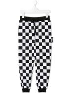 Jeremy Scott Junior Check Print Track Pants - Black