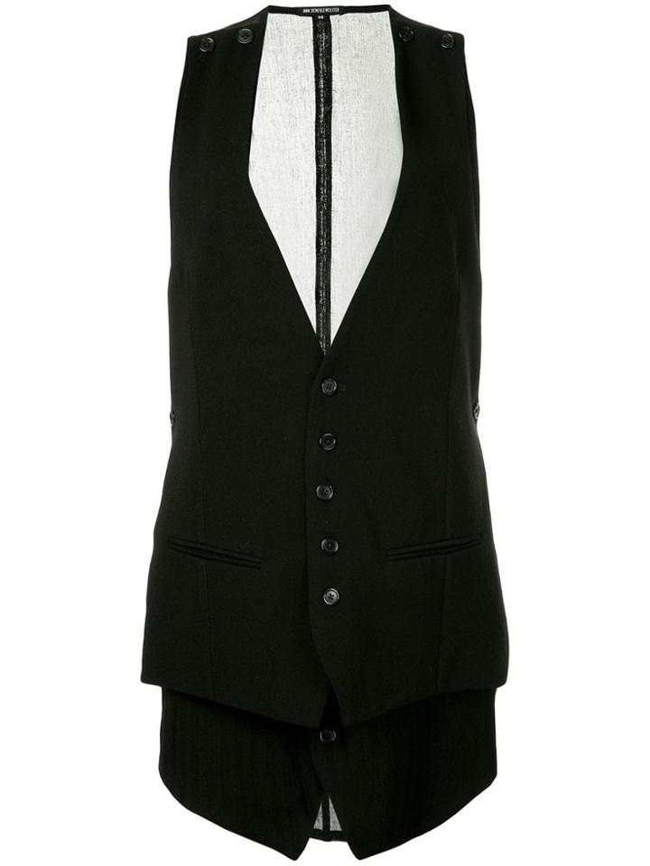 Ann Demeulemeester Layered Waistcoat - Black