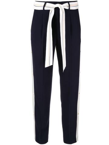 Comme Moi Side Stripe Trousers - Blue