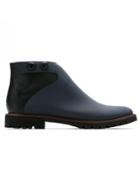 Sarah Chofakian Leather Ankle Boots - Blue
