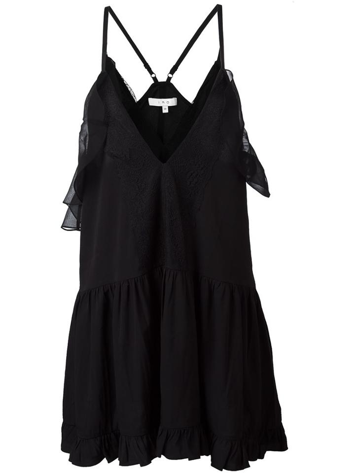 Iro V-neck Dress, Women's, Size: 34, Black, Polyester