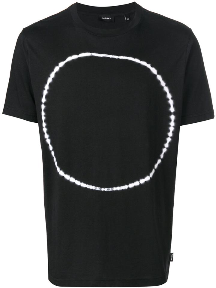 Diesel Tie Dye Ring T-shirt - Black