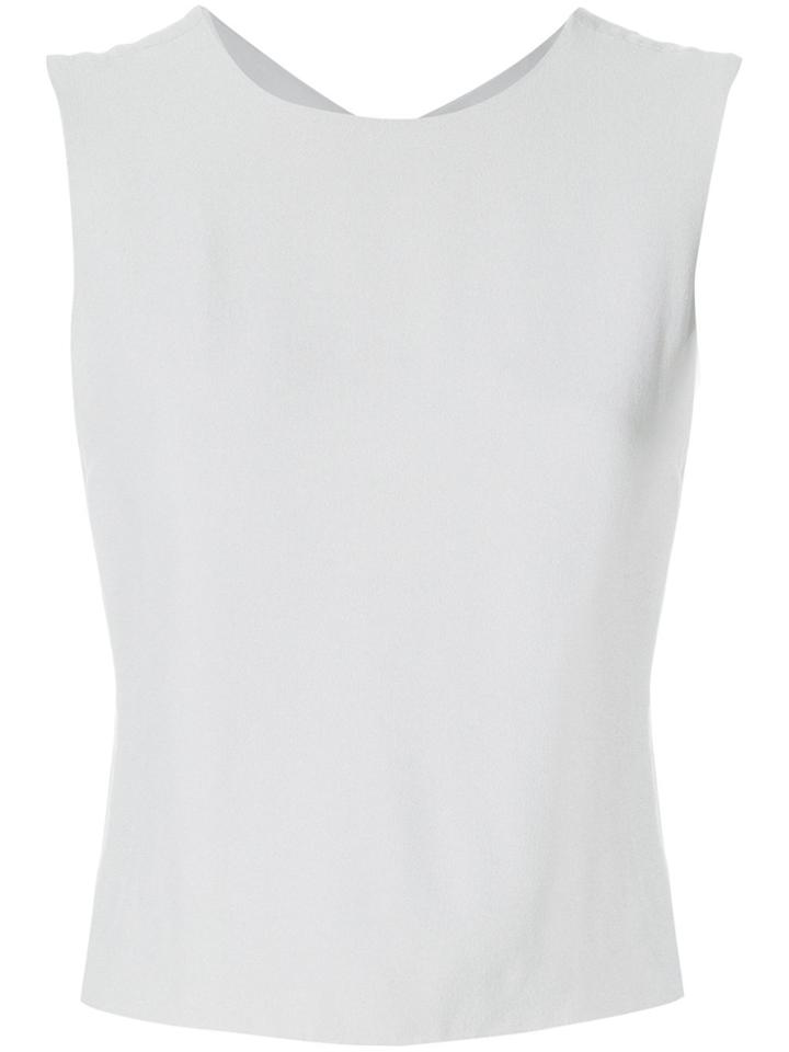 Giorgio Armani Vintage Cut Out Blouse - Grey