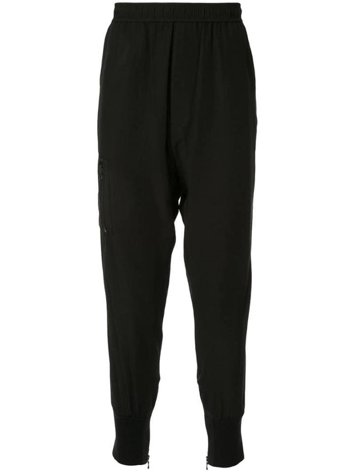 Julius Drop-crotch Pull-on Trousers - Black