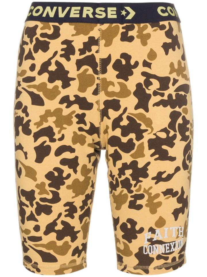 Converse X Faith Connexion Camouflage Bicycle Shorts - Neutrals