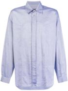 Versace Pre-owned Stitch-detail Shirt - Blue