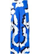 Kenzo Curvy Line Print Palazzo Trousers