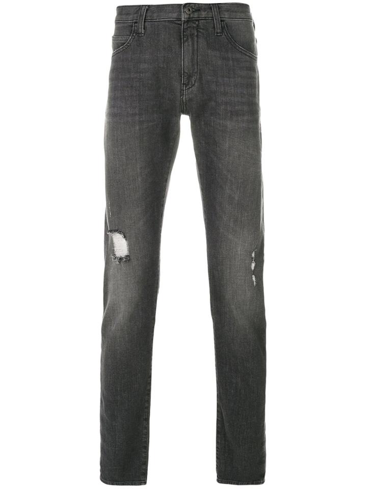 Armani Jeans Distressed Jeans - Grey