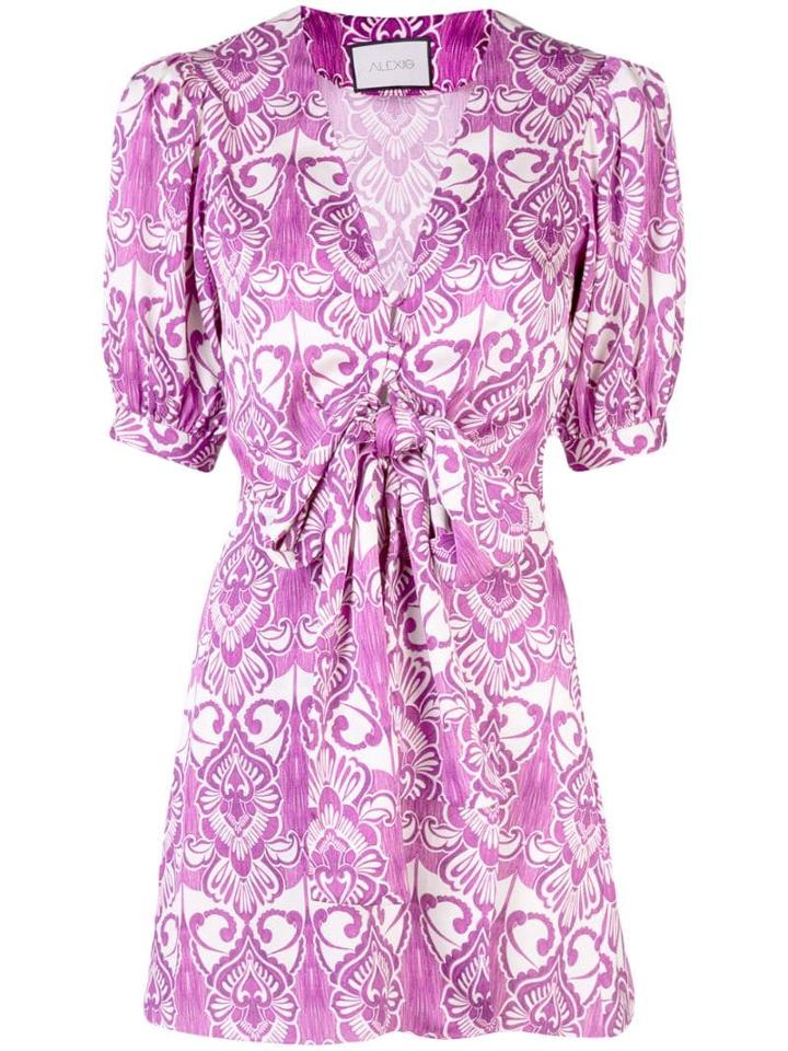 Alexis Bardot Mini Dress - Purple