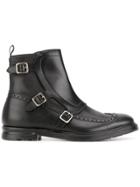 Alexander Mcqueen Buckled Boots - Black
