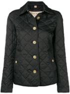 Burberry Check-print Quilted Jacket - Black