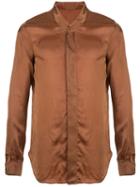 Rick Owens Concealed Fastened Shirt - Brown