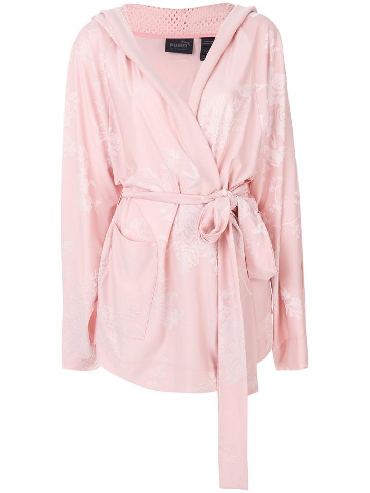 Fenty X Puma - Tonal Floral Kimono Jacket - Women - Polyester/spandex/elastane - Xs, Pink/purple, Polyester/spandex/elastane