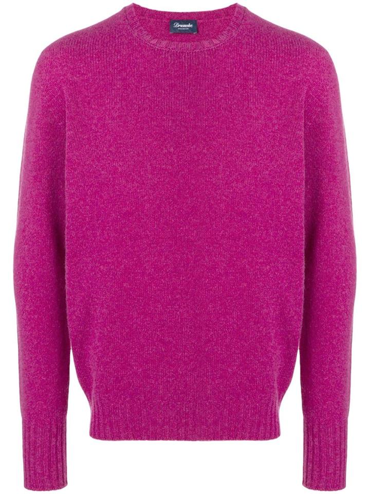 Drumohr Long-sleeve Fitted Sweater - Purple