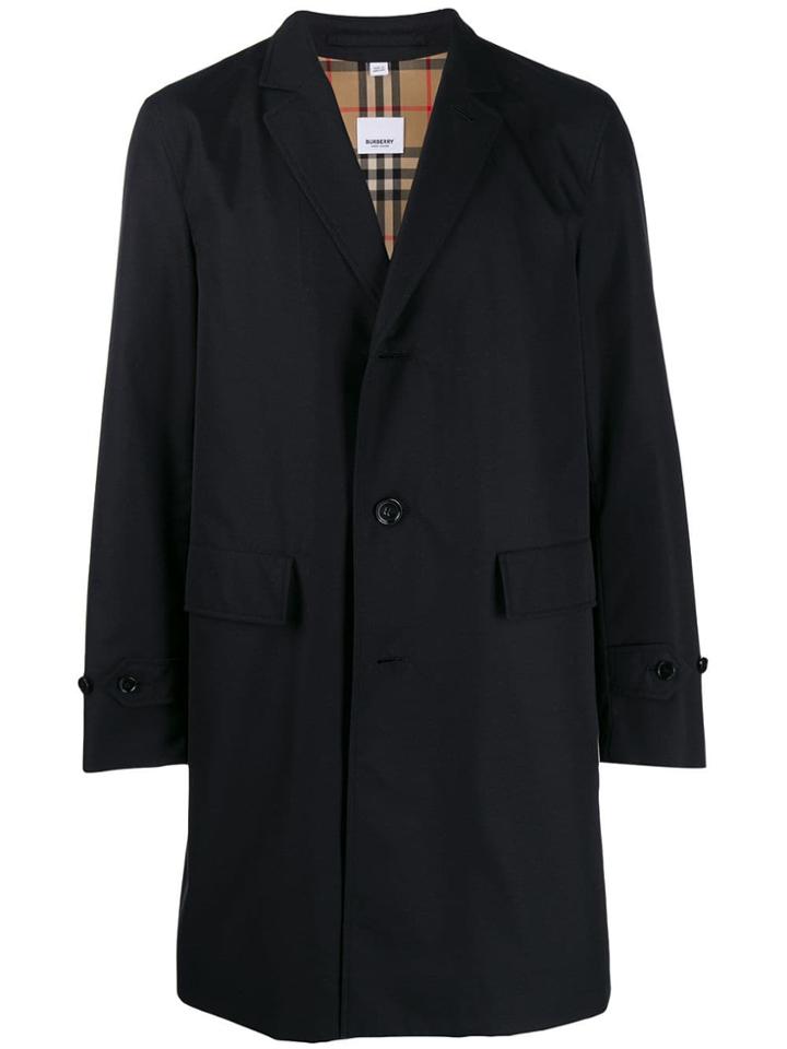 Burberry Cotton Gabardine Car Coat - Blue