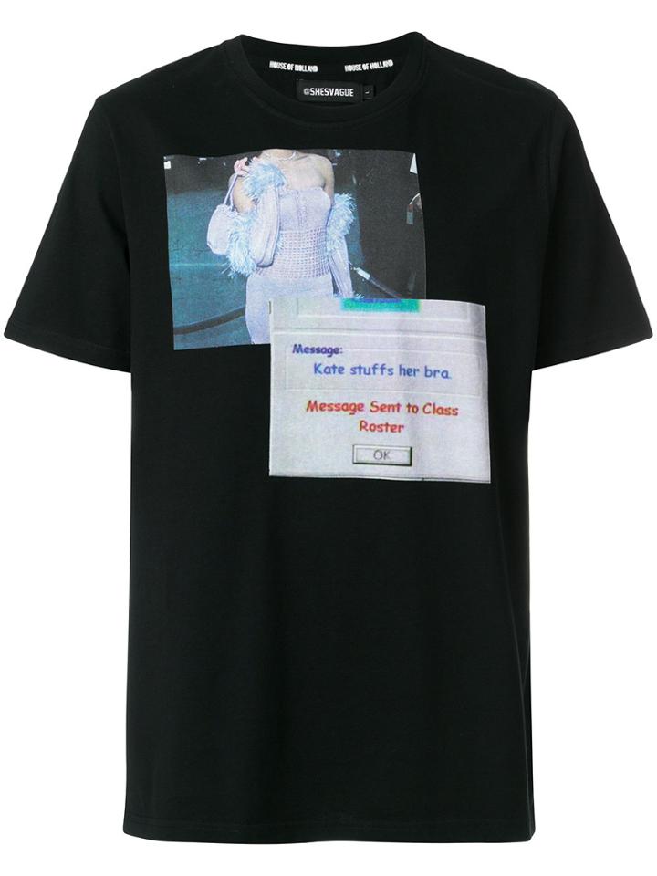 House Of Holland Photo Print T-shirt - Black