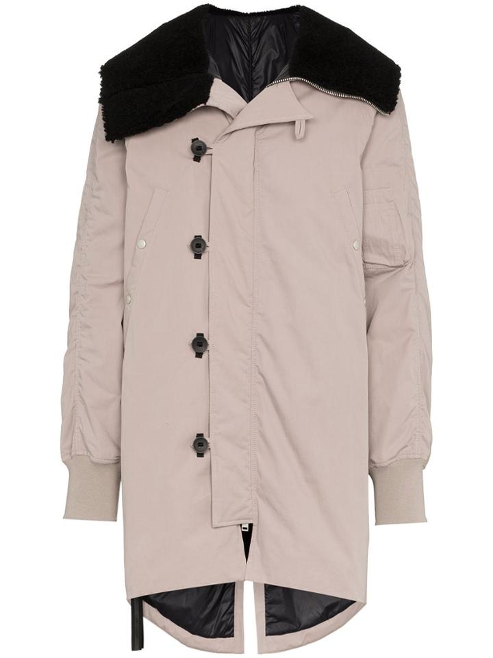 Unravel Project Oversized Parka Coat - Grey