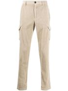 Eleventy Cargo Pocket Corduroy Trousers - Neutrals