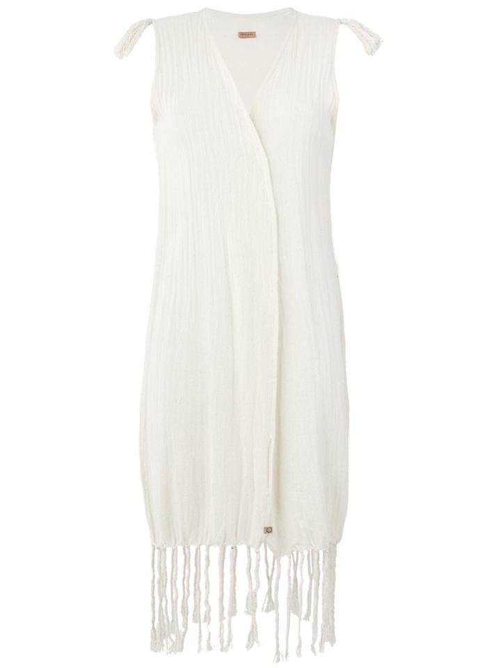Caravana Voltan Sleeveless Cardigan - White