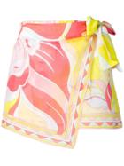 Emilio Pucci Mirabilis Print Wrap Front Shorts - Pink