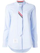 Thom Browne - Tie Shirt - Women - Cotton - 40, Women's, Blue, Cotton