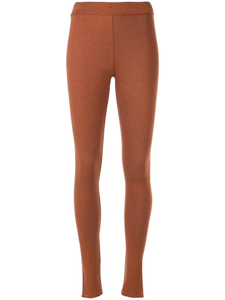 Muller Of Yoshiokubo Knitted Skinny-fit Leggings - Brown